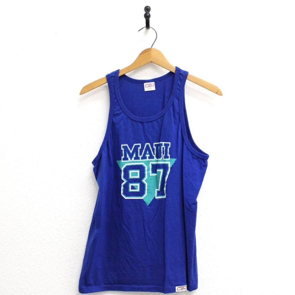 Vintage Maui Hawaii 87 Tank Top Large